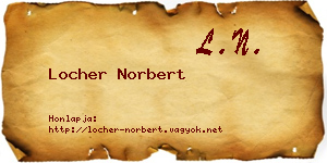 Locher Norbert névjegykártya